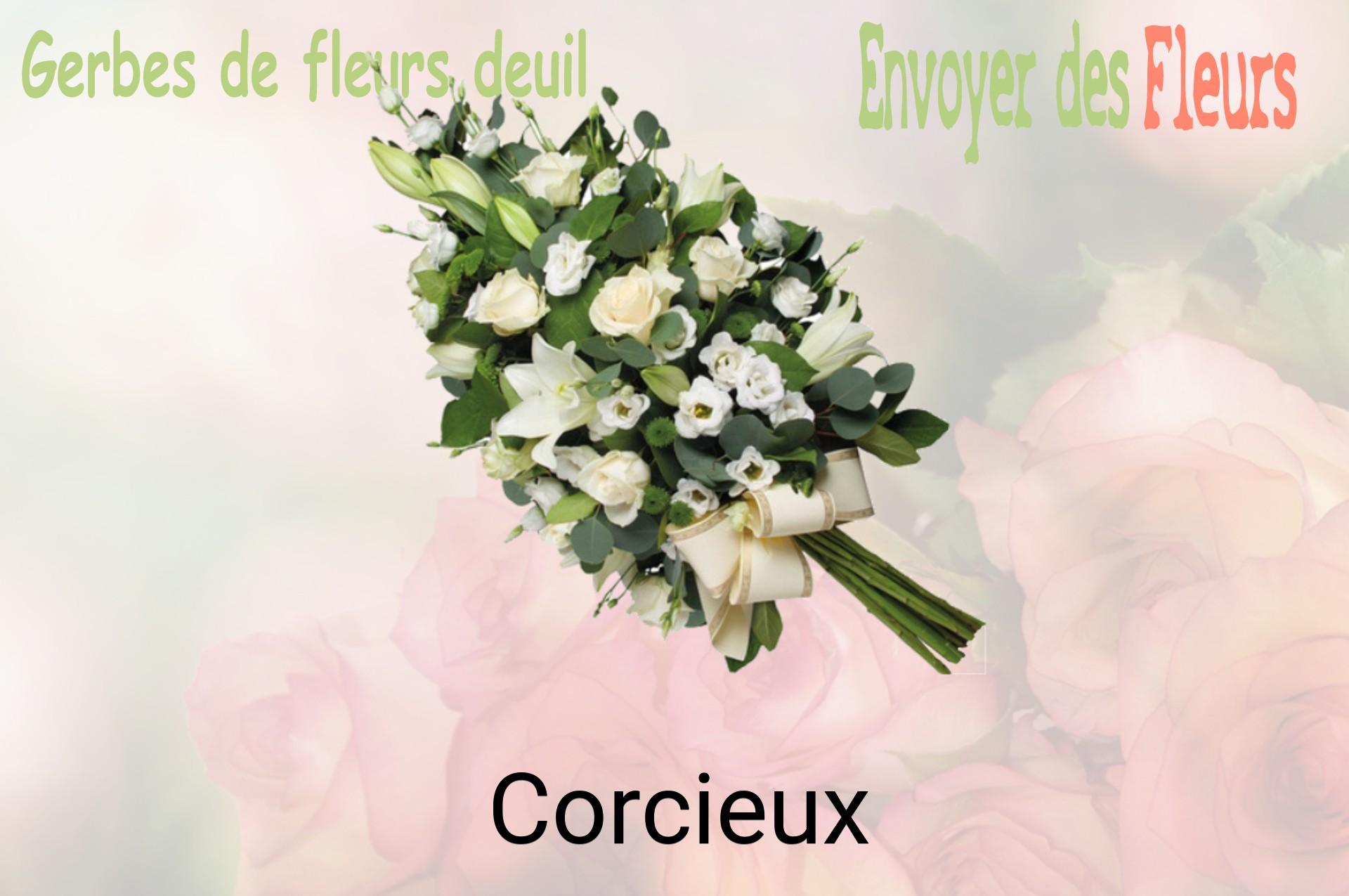 Gerbe de fleurs de deuil livrée à Corcieux